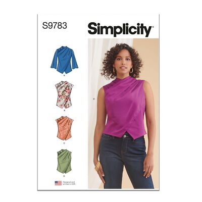Misses' Tops Sewing Pattern Packet, Design Code S9783, Sizes 6-8-10-12-14, Mu...