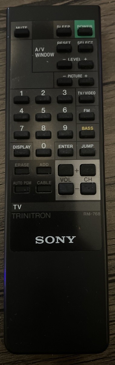 Genuine Sony RM-768 Tv Remote Control KV-10FMR20 KV27TW70 KV27TW71