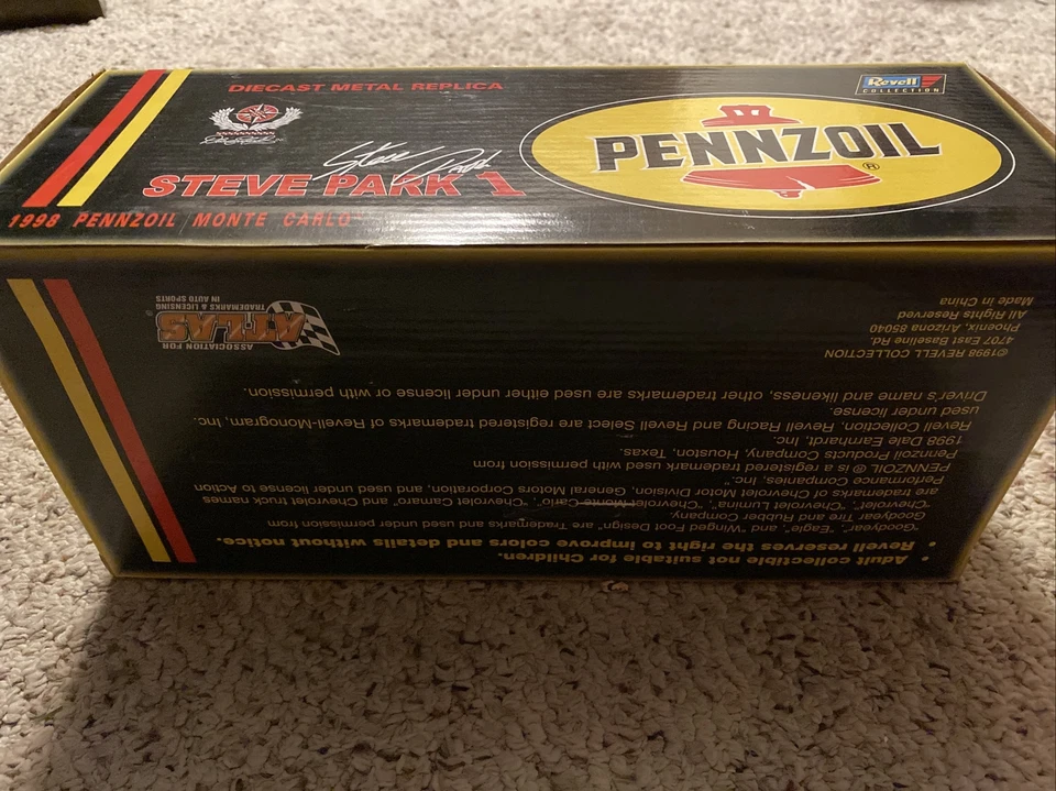 Steve Park #1 1998 Pennzoil Monte Carlo NASCAR muestra de preproducción escala 1/18 Foto 4 de 4