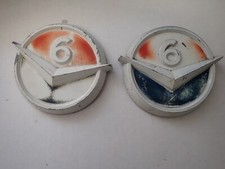 Pair 1961 Gmc V6 Fender Emblems Pickup Suburban Truck Gm 2392804