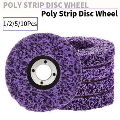 1/2/5/10Pcs 4 Inch Poly Strip Disc Wheels Paint Rust Removal For Angle Grinder