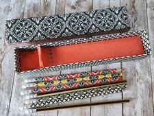 Vera Bradley "Barcelona" 7pc Pencil Set W/ Box READ
