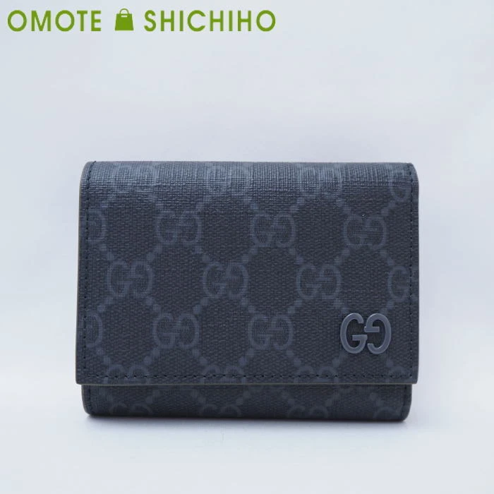 Gucci Portefeuille Tri Fold Gg Supreme Noir Vert Kaki 769225 avec Détails Classe N