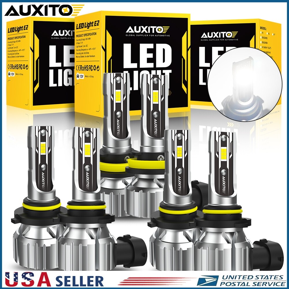 AUXITO 9005 9006 H11 LED Headlight Kit High Low Beam White 90000LM CANBUS M