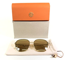 Tory Burch Sunglasses TY6108 334373 Polished Gold Frames with Ochre Gold Lenses