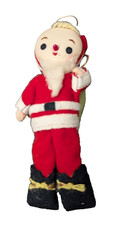 Christmas Ornament 1960's SANTA CLAUS with Sack 5" tall Made in Japan