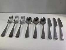 Mahogany Satin 9 Piece  Studio William 18/10 Stainless Flatware