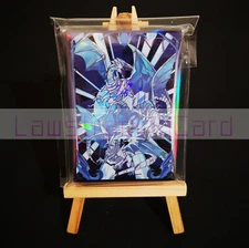 Yugioh - Blue Eyes White Dragon Foil Card Sleeves 63mm X 90mm 50ct