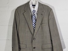 VTG MENS BROOKS BROTHERS 2 BUTTON GLEN CHECK 100 WOOL BLAZER JACKET 45R