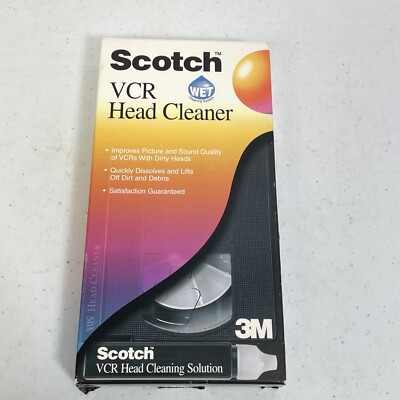 Scotch 3M VCR Head Cleaner Wet Cleaning System Pre Owned Working Some Cleaner