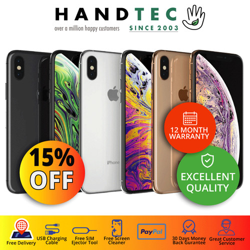 Apple iPhone XS - 64GB 256GB 512GB entsperrt - UK-Modell - TOP A