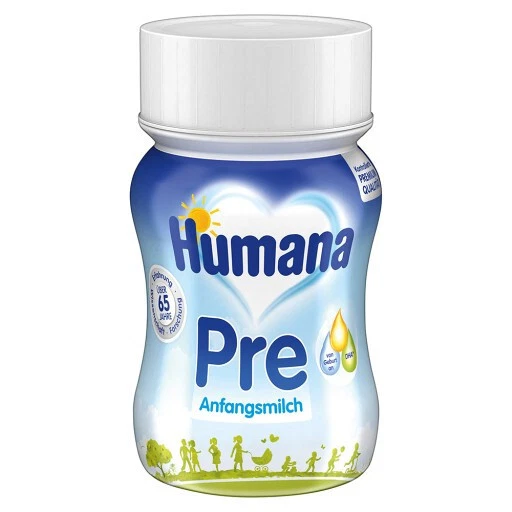 24 x 90ml Humana Anfangsmilch Pre trinkfertig Nahrung Säugling
