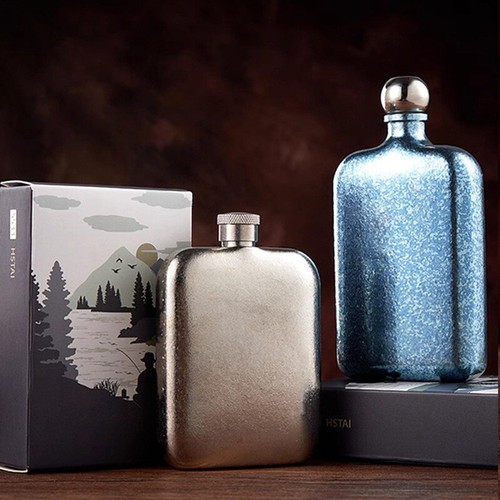 Outdoor Lightweight Quality Pure Titanium Wine Bottle Liquor Holder Pocket Flask - 第 3/26 張圖片