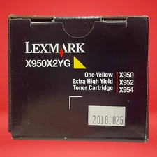 Lexmark X950X2YG Yellow Extra High Yield Toner Cartridge Genuine OEM