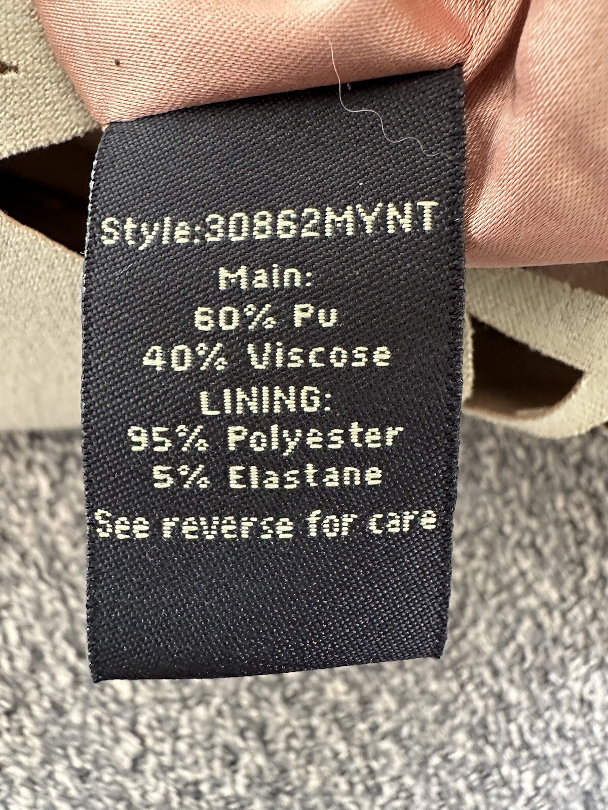 MYNT 1792 Camel Pleather Skirt W/ Cut Out Triangle Pattern Women’s Size 24W