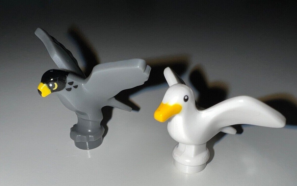 New LEGO Bird - Dark Bluish Gray Falcon Seagull Animal Choose your