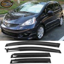 Fits 09-14 Honda Fit GE Hatchback Window Visors Rain Sun Guard Vent 4Pc Set