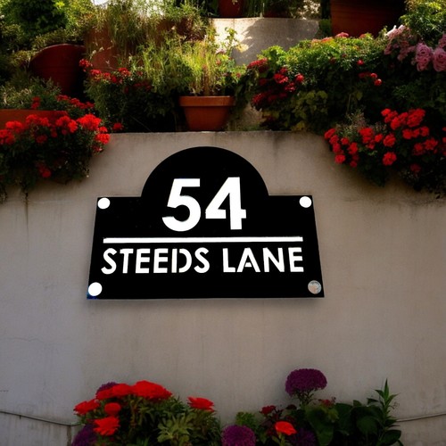 Rounded Top Rectangle House Name or Number Signs - Custom Colours & Sizes - Picture 9 of 9
