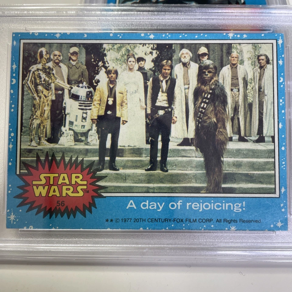 1977 Vintage Star Wars Card #56 Day Of Rejoicing PSA 8 NM-MT Christmas Gift 🎁 - Image 2 of 3