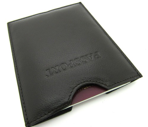New Real Leather Passport Holder Travel Wallet Holiday Documents RFID Blocking - Picture 32 of 96