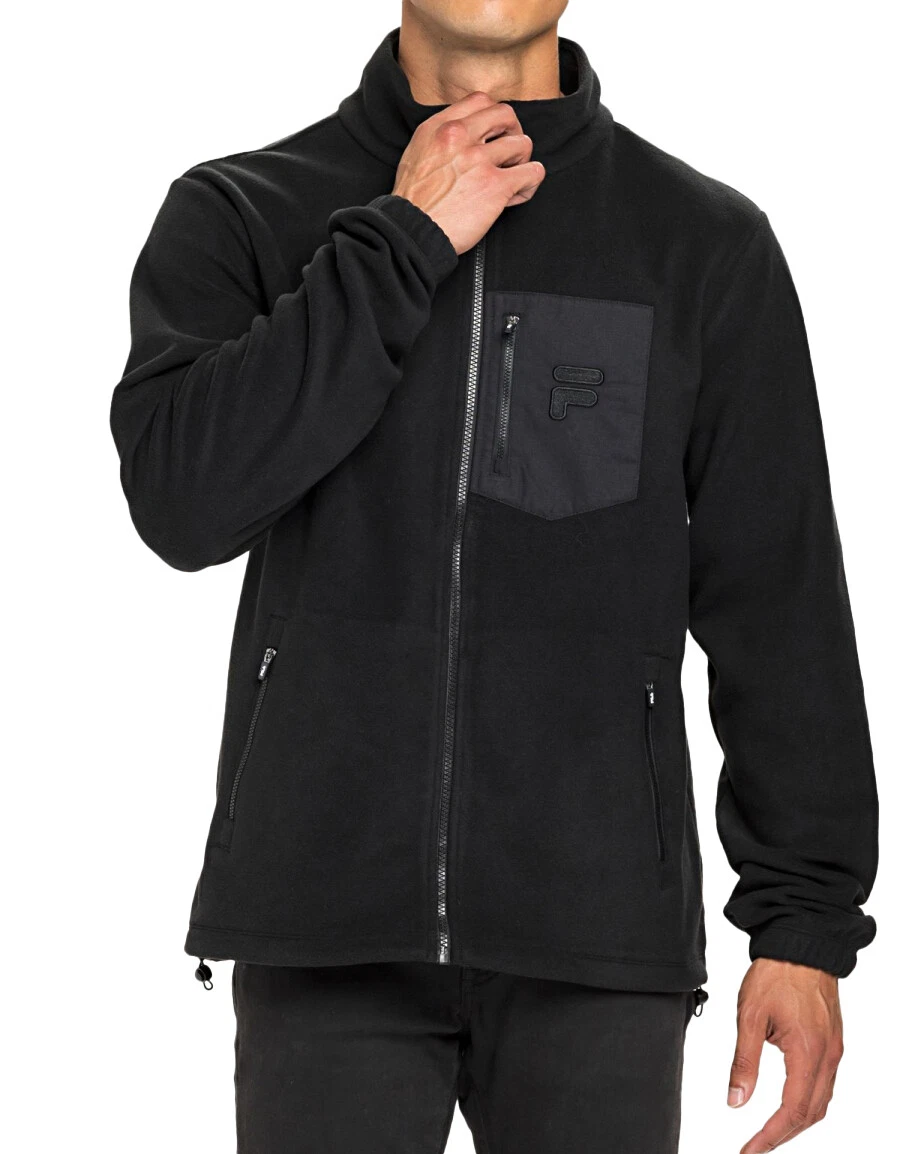 FILA Mens Fleece Jacket Regular Fit PAXTON Black
