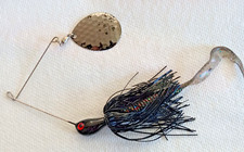 TWO OF OUR 3/4 OZ MUSKIE GRADE, BASS BOSS BLACK WIDOW BIG THUMPER SINGLE SPINS