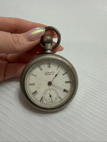 Antique American Waltham pocket watch PS Bartlett  Nickel Silver For Parts