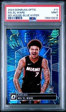 2024 PANINI DONRUSS OPTIC MY HOUSE BLUE HYPER #11 KEL'EL WARE 156/175 PSA 9