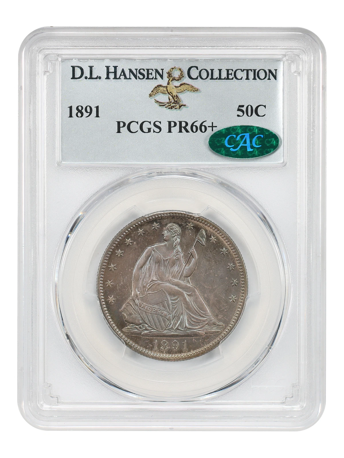 1891 50C PCGS/CAC PR66+ ex: D.L. Hansen