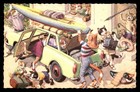 Mayfairstamps pc fauna cats packing for trip graphic Post Card cca_44051 — photo 1