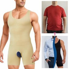 Men Tummy Control Shapewear Bodysuit Slim Compression Vest Body Shaper Underwear