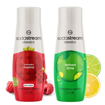 SodaStream Sirupe für  Maker Himbeere Zero Sugar+Zitronen-Limetten-Konzentrat