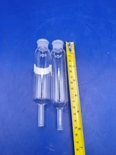 A Pair Of Class Chromatography Column 6" Tall
