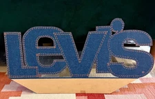 Vintage 70s 80s Levi's Cardboard Store Display Sign Levi Strauss Denim Jeans 26"