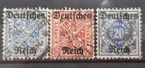 Deutsches Reich - Service stamp lot Würtembberg - overprinted - used