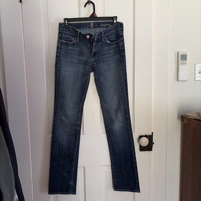 7 For All Mankind Dojo Jeans Womens 27 Bootcut Medium Wash Stretch Denim