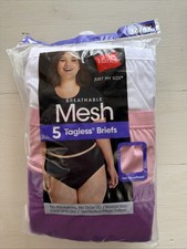 NIP Hanes Just My Size Women's Breathable Mesh Briefs Underwear 5-pk Size 12/4X