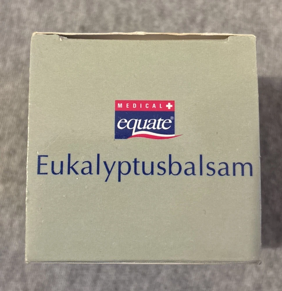 equate Eukalyptusbalsam 50g zum Sammeln , Walmart, Neu Haltbarkeitsdatum 11/2008