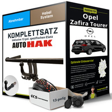 Für OPEL Zafira Tourer C Typ P12 Anhängerkupplung abnehmbar +eSatz 13pol 11- Kit