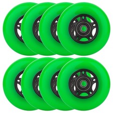 Wheelcome New Neon Green Rollerblade Inline Skate Wheels 70mm 8-pack