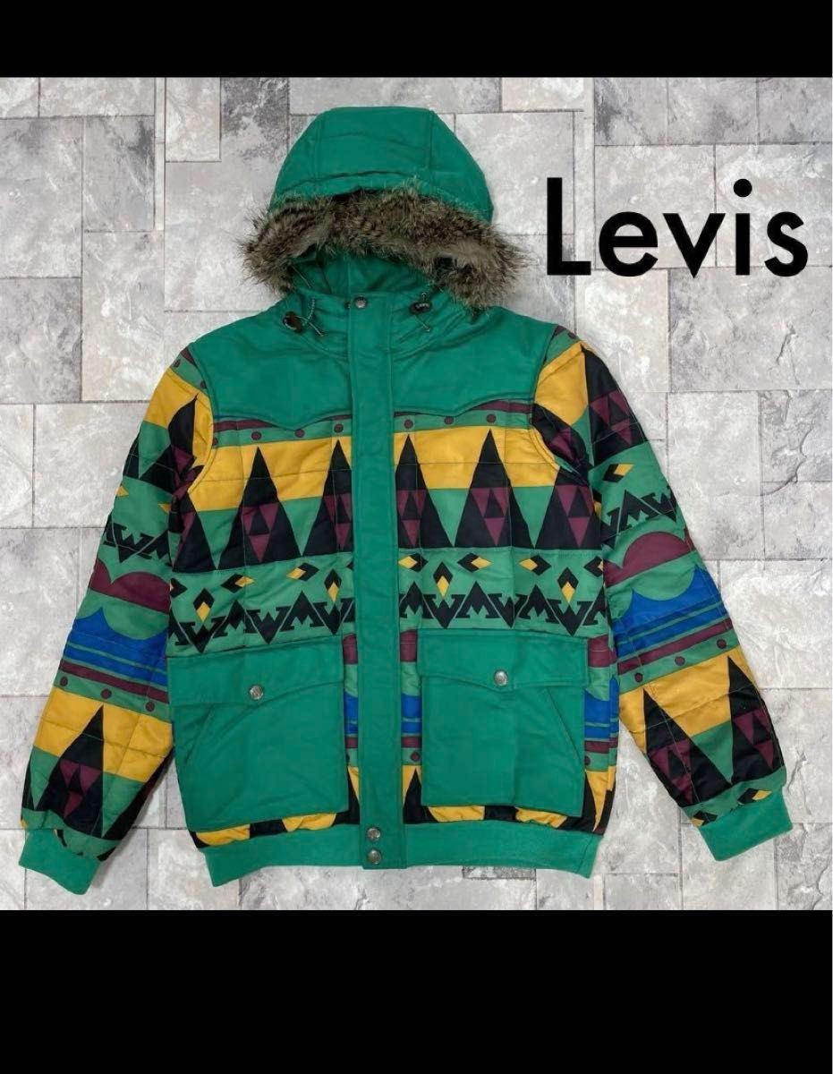 [USED] Levi's Unique Design Down Jacket Multicolo… - image 1