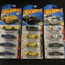 Hot Wheels Ferrari Stradale , Gray  Blue  F40  GTB4 Yellow. Lot Of 12