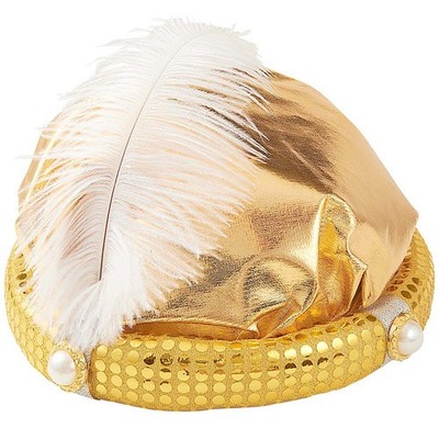 Hut Sultan Scheich Turban gold Fasching Karnaval Accessoires 