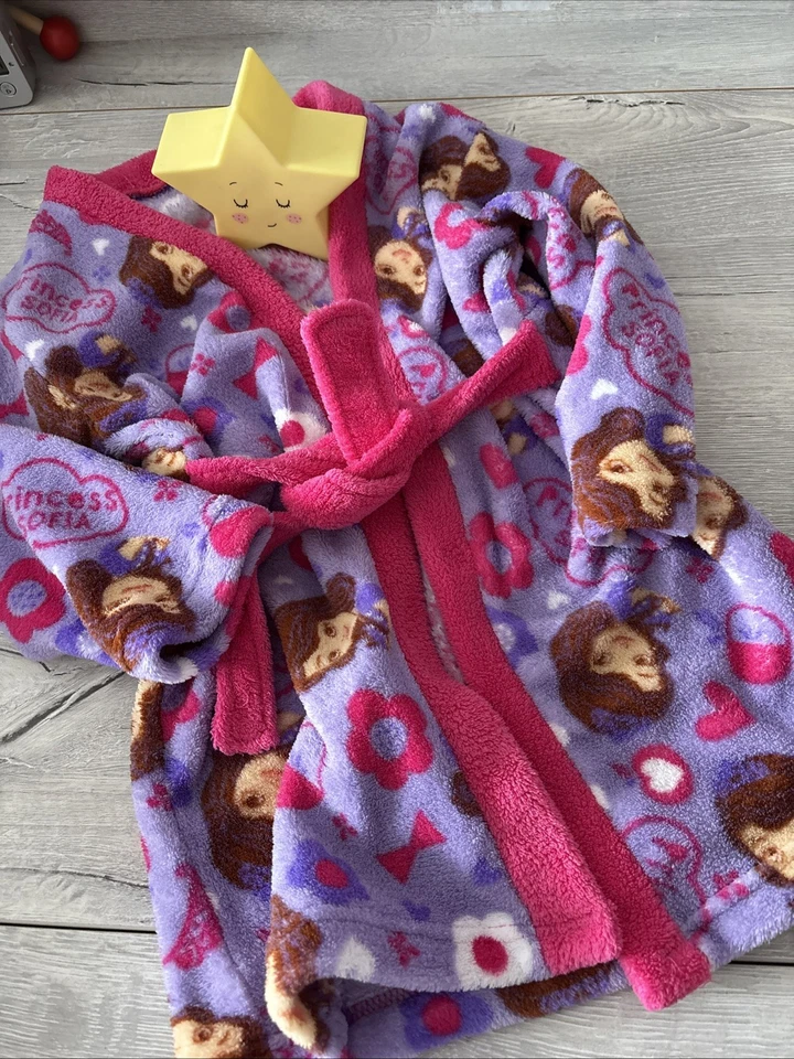 Kuscheliger Bademantel Mit Prinzessinnen Lock Gr. 98/104