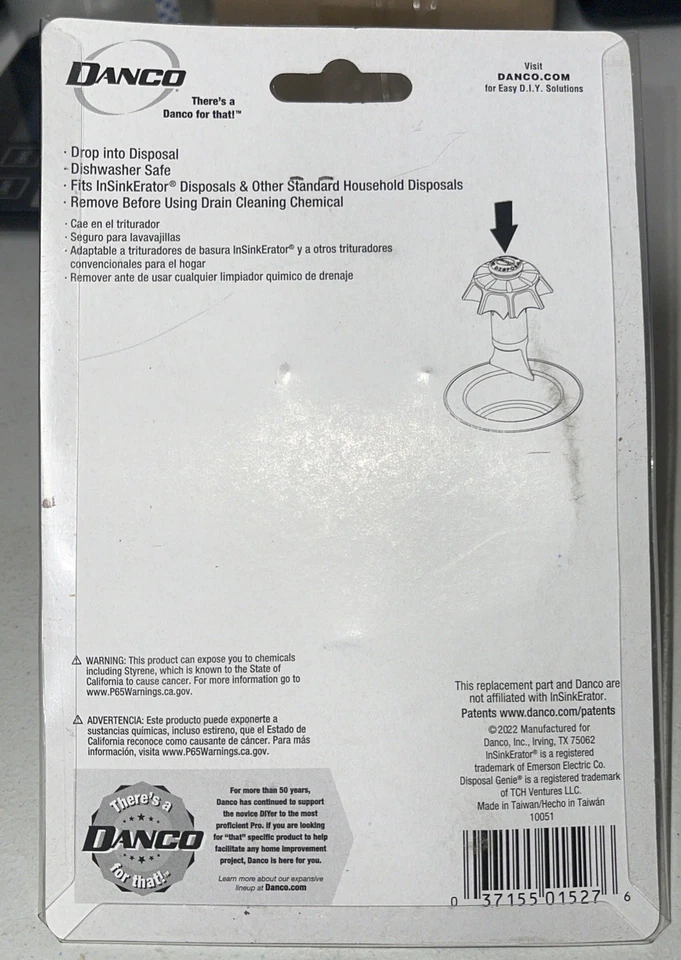 Danco Disposal Genie Black Plastic Garbage Disposal Strainer 10051 Universal - Image 2 of 2