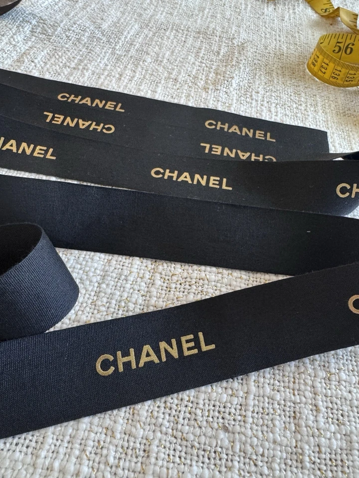 Chanel Black Ribbon 1 IN wide (3cm) - 180 in length total (3yards) - Image 3 of 4