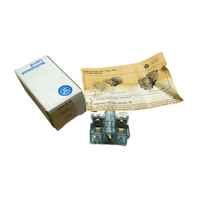 Westinghouse PB1A N.O. Contact Block Model B, Style 9084A18G01, A600AC, P600DC