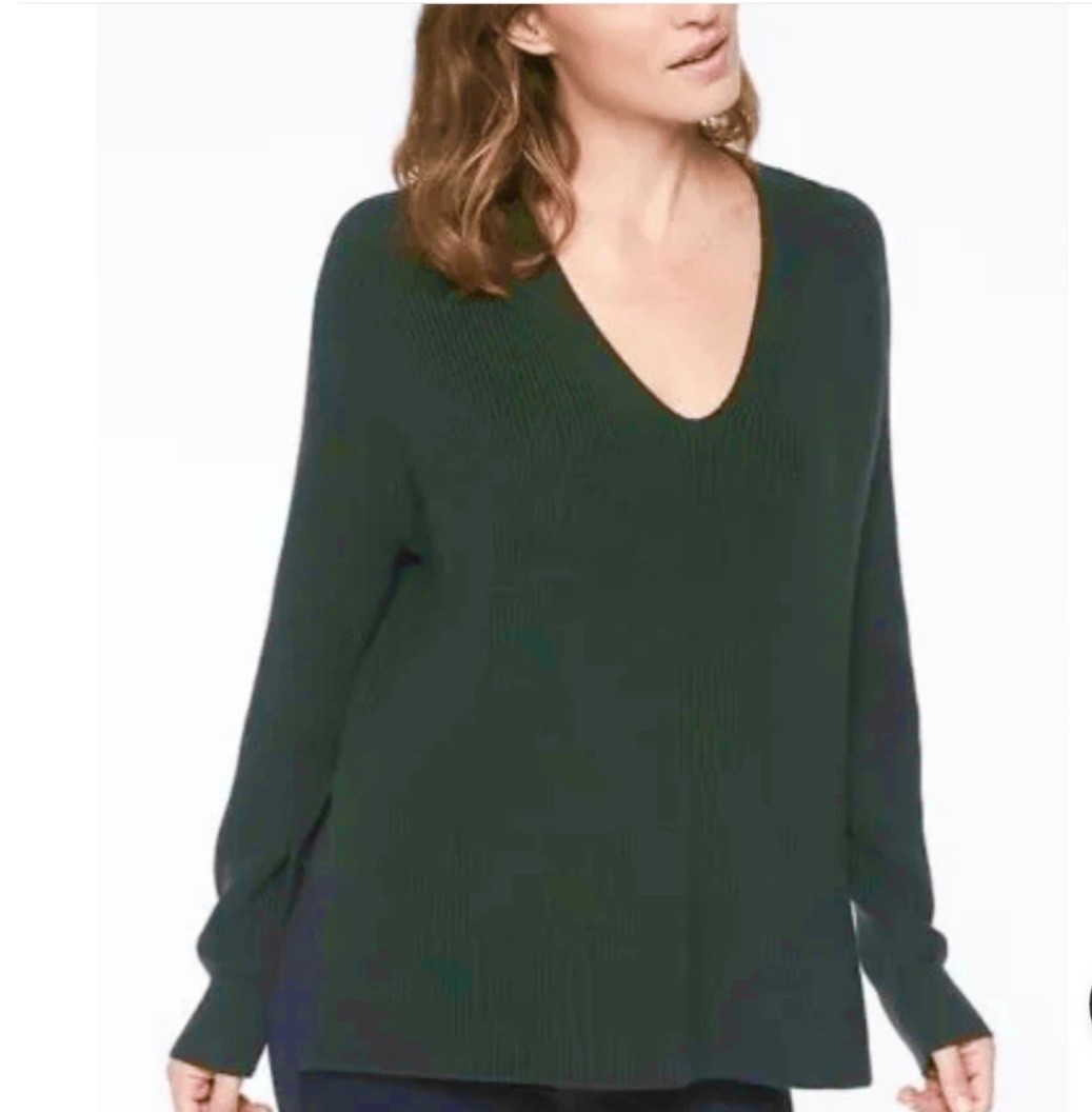 Athleta Switchback Green Pullover V-Neck Pullover… - image 1