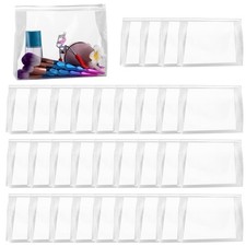50 PCS Mini Clear Makeup Bag,Small Clear Zipper Pouch Travel Bag for Toiletri...