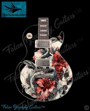 Hand Crafted Unique Shake Rose Inspired LP Style Electric Guitar